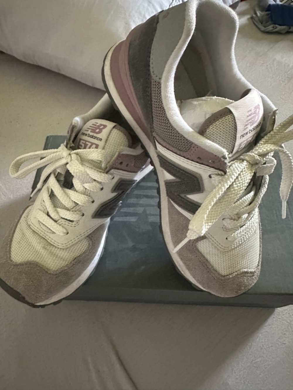New Balance Women's Lace-Up Sneakers in, Mauve & Gray